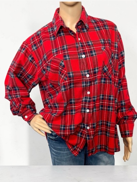 The Key Club Tops - THE KEY CLUB Women’s Flannel Shirt (Size L)
